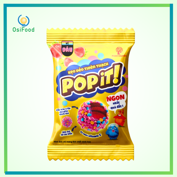 Kẹo Dẻo Popit Thiên Thạch Vị Dâu 50g