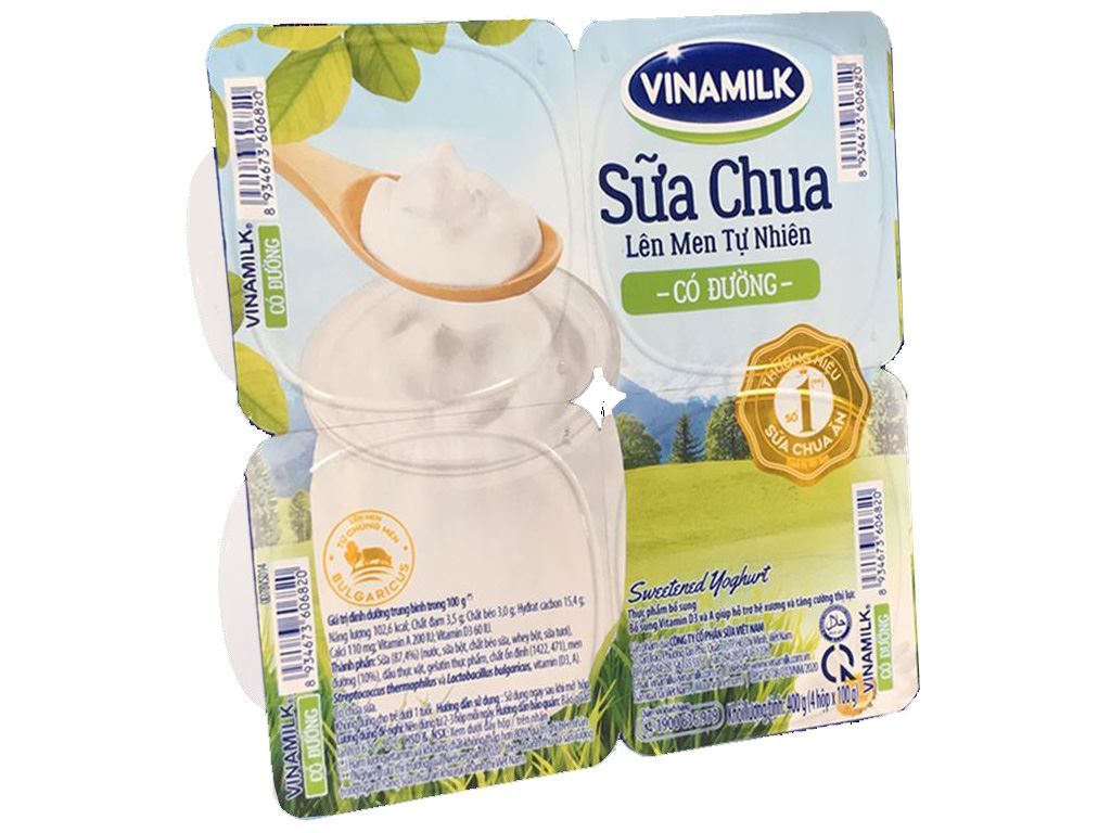  Sữa chua Vinamilk có đường lốc 4x100g 