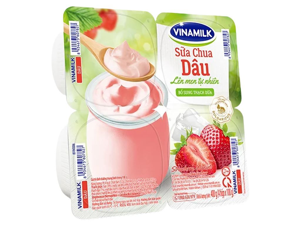  Sữa chua dâu Vinamilk 4x100g 