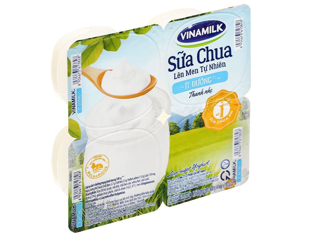  Sữa chua Vinamilk ít đường lốc 4x100g 