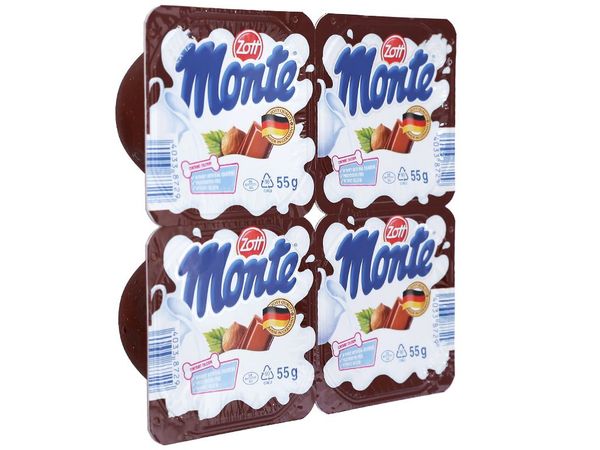 Váng sữa Zott Monte socola lốc 4x55g