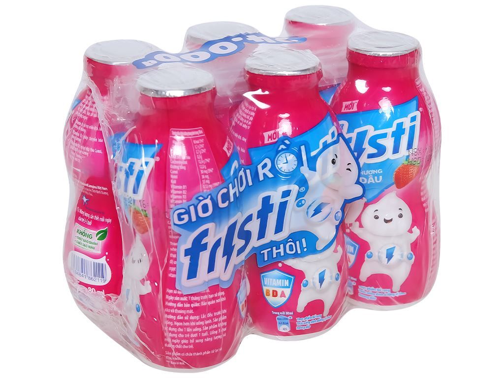  Sữa dinh dưỡng Fristi dâu lốc 6 hộp 80ml 