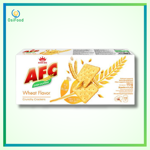 Bánh cracker AFC dinh dưỡng lúa mì hộp giấy 172g