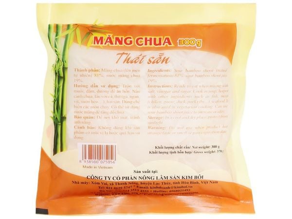 Măng chua thái sẵn Kim Bôi gói 300g