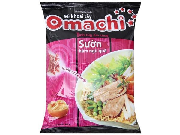 Mì khoai tây Omachi sườn hầm ngũ quả gói 80g