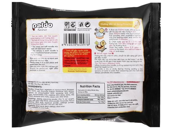 Mì trộn tương đen Koreno Jjajangmen gói 115g