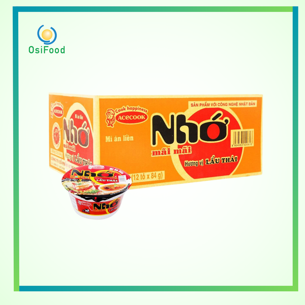 Mì tô Nhớ lẩu thái tôm 84g x 12 tô