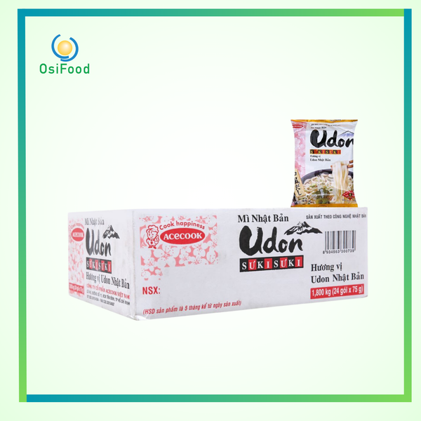 Mì Udon Sưki Sưki hương vị truyền thống Nhật bản thùng 24 gói