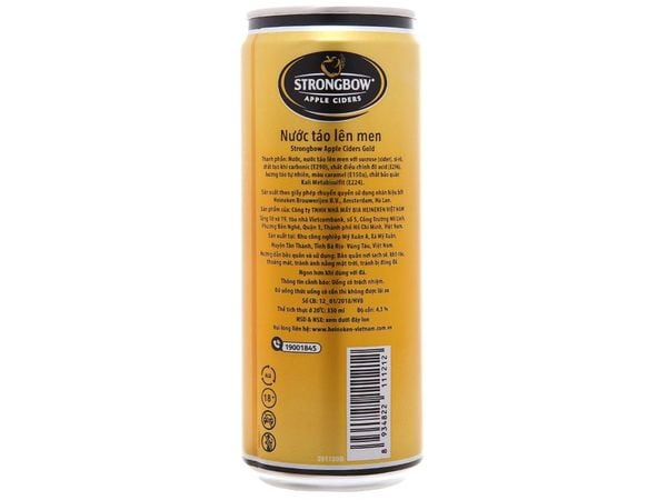 Nước táo lên men Strongbow Gold Appel lon 330ml