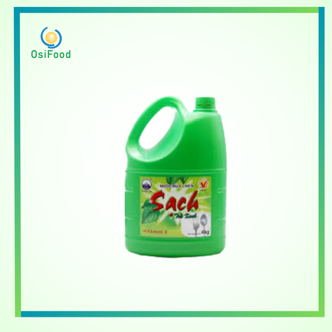 Nước rửa chén Sạch trà xanh 4kg