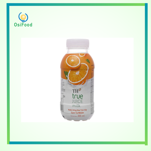 Nước uống sữa trái cây TH True Juice Milk cam 300ml chai