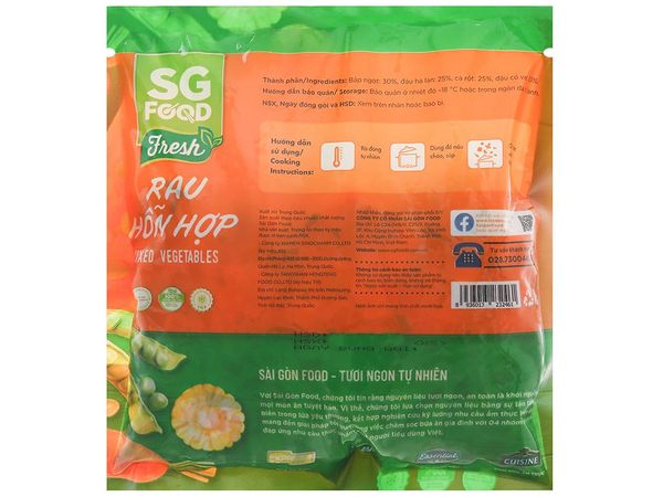 Rau hỗn hợp SG Food 500g