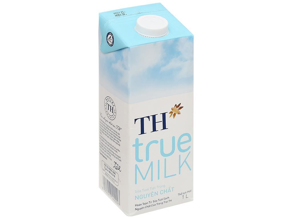  Sữa tươi tiệt trùng TH nguyên chất hộp 1L 