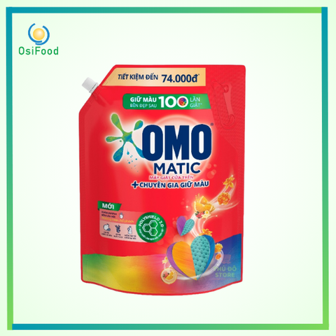 Nước giặt Omo matic cửa trên giữ màu túi 3.6kg