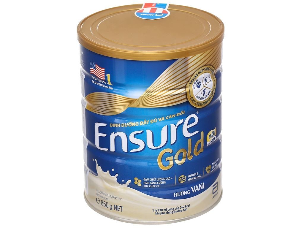  Sữa dinh dưỡng Ensure Gold vani hộp thiết 850g 