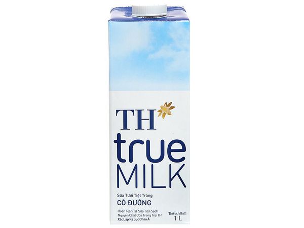 Sữa Tươi tiệt trùng TH có đường hộp 1L