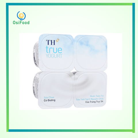 Sữa chua ăn TH True Milk có đường 4x100g