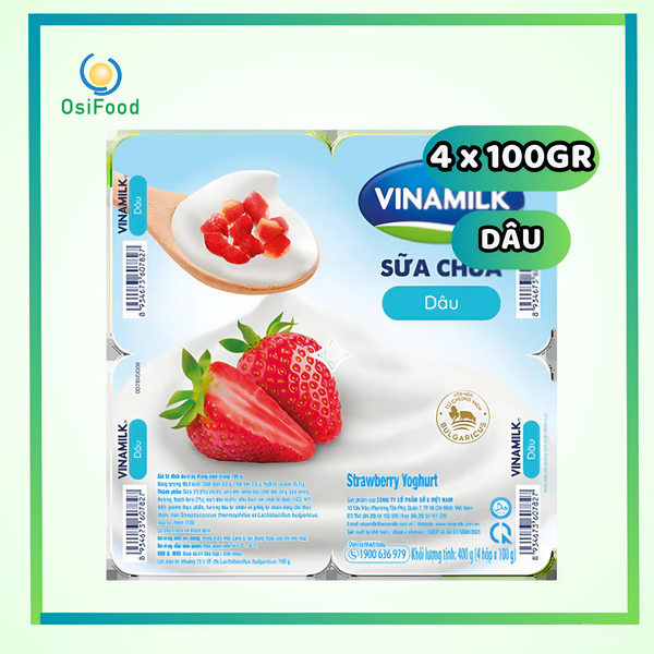 Sữa chua dâu Vinamilk 4x100g