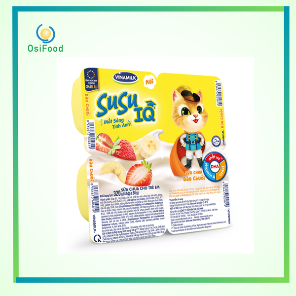 Sữa chua Susu IQ dâu chuối lốc 4x80g