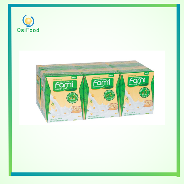 Sữa đậu nành FAMI lốc 6 hộp 200ml