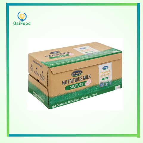 Sữa dinh dưỡng Vinamilk có đường thùng 48x220ml