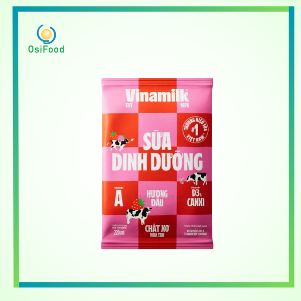 Sữa dinh dưỡng Vinamilk dâu  220ml
