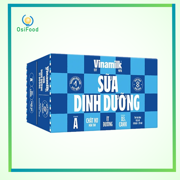 Sữa dinh dưỡng Vinamilk ít đường thùng 48x220ml