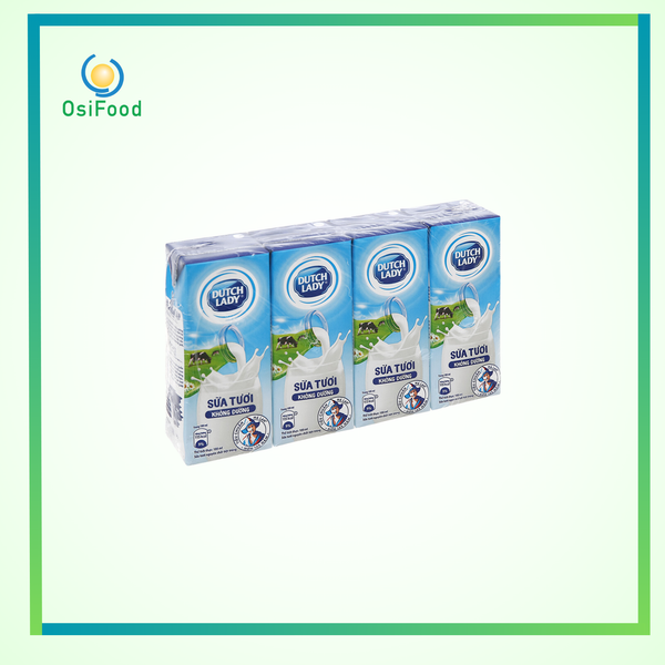 Sữa tươi tiệt trùng Dutch Lady không đường  4x180ml