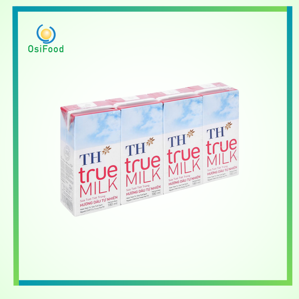 Sữa tươi tiệt trùng TH hương dâu 4x180ml