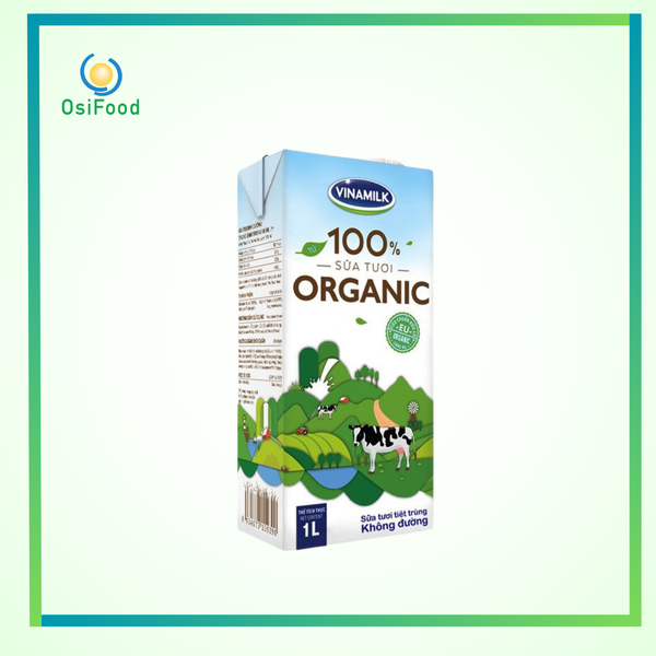 Sữa tươi tiệt trùng Vinamilk Organic không đường hộp 1 lít