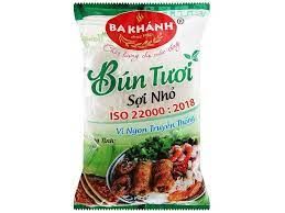  Bún tươi sợi nhỏ Ba Khánh gói 500g 