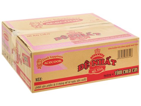 Mì Đệ nhất - Tôm Chua Cay thùng 30 gói