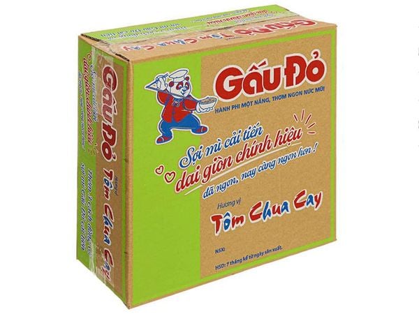 Mì Gấu đỏ tôm chua cay 30x63g thùng