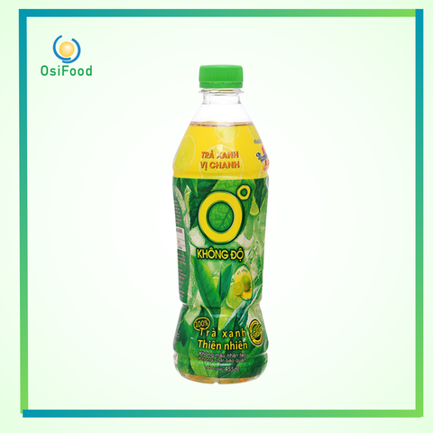 Trà xanh 0 độ chanh chai 455ml