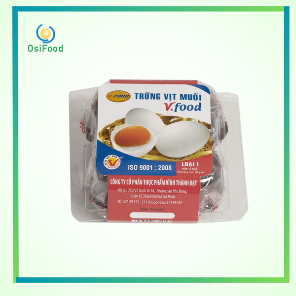 Trứng vịt muối vỉ 4 trứng VTD