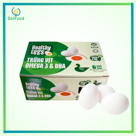 Trứng vịt Omega3 & DHA VTĐ 6T/hộp