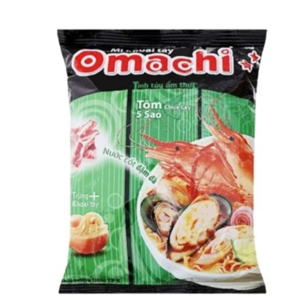 Mì khoai tây Omachi tôm chua cay gói 80g