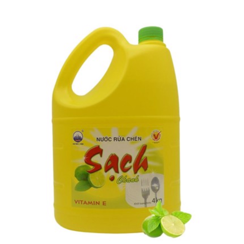 Nước rửa chén Sạch hương chanh 4 kg
