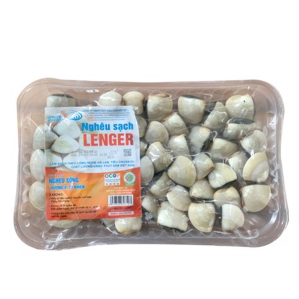 Nghêu sạch Lenger khay 600g