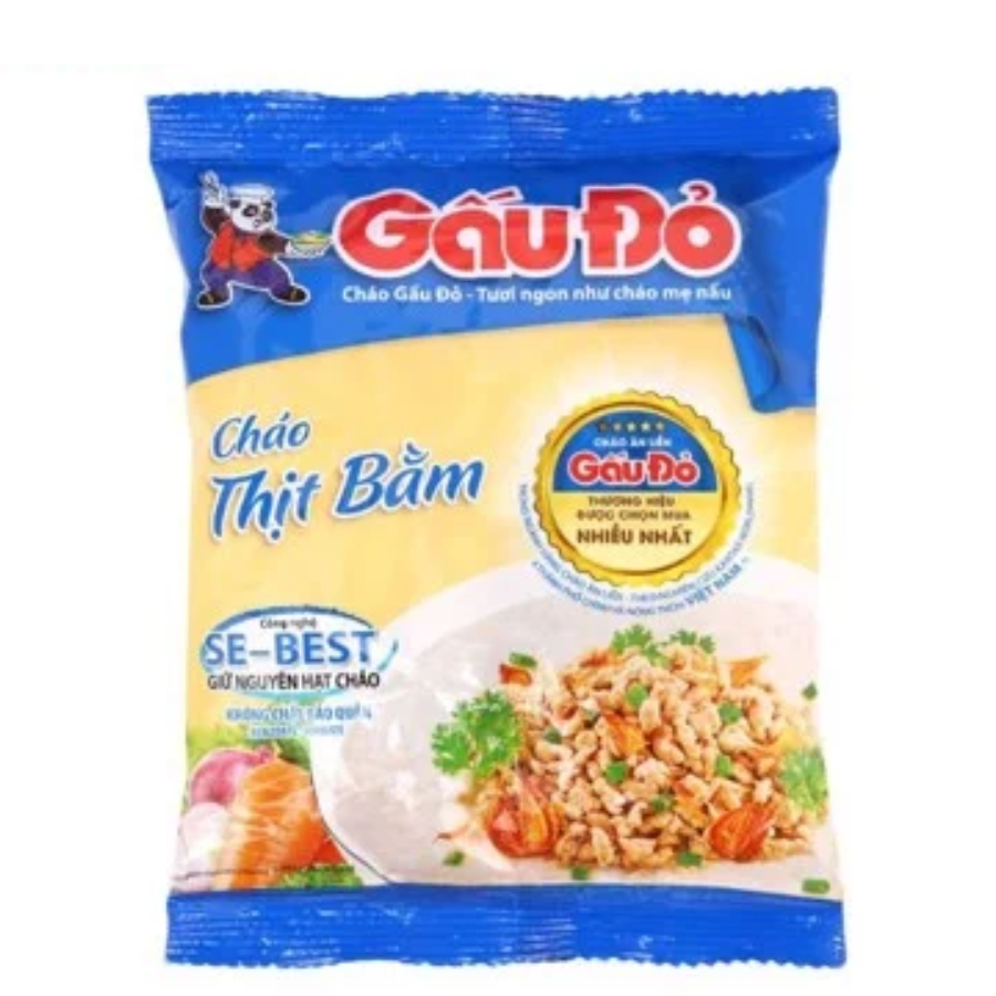  Cháo thịt bằm Gấu Đỏ gói 50g 