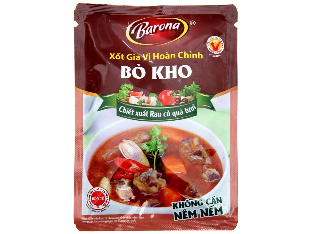  Gia vị Bò Kho 80G - Barona 