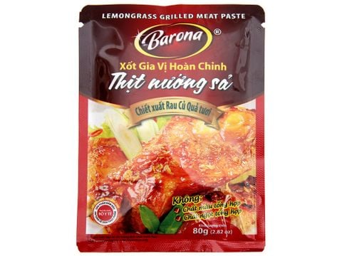 Xốt gia vị hoàn chỉnh thịt nướng sả Barona gói 80g