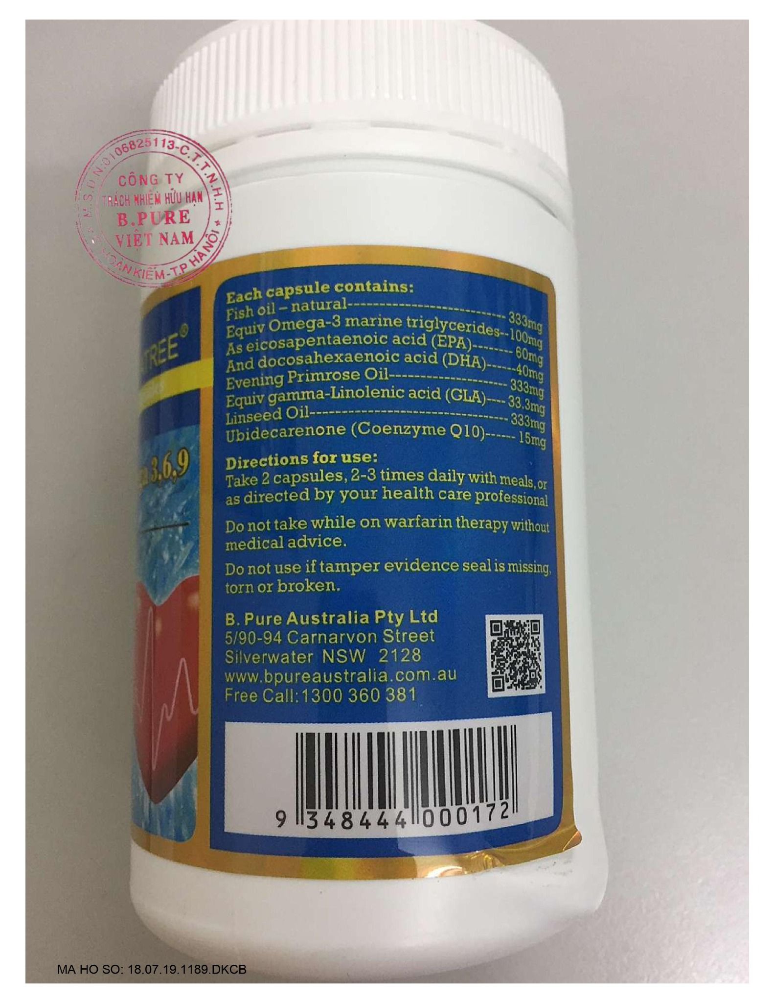 Vitatree Mega Omega 3,6,9 Nhà thuốc Bảo Việt