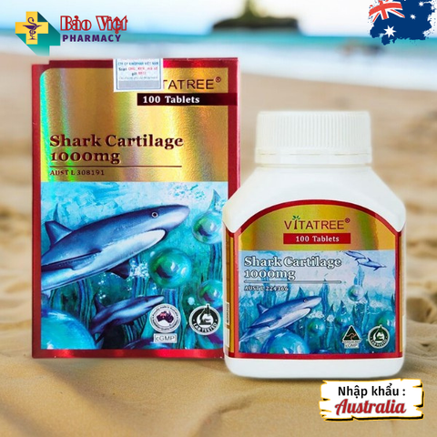  Viên uống bổ khớp Vitatree Shark Cartilage ( Sụn cá mập) 100 viên 