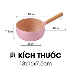 Chảo Lòng Sâu Chống Dính C01- Quánh Dính Tiện Dụng Chiên, Xào,Nấu - Nồi Nấu Bột Cho Bé Tiện Lợi