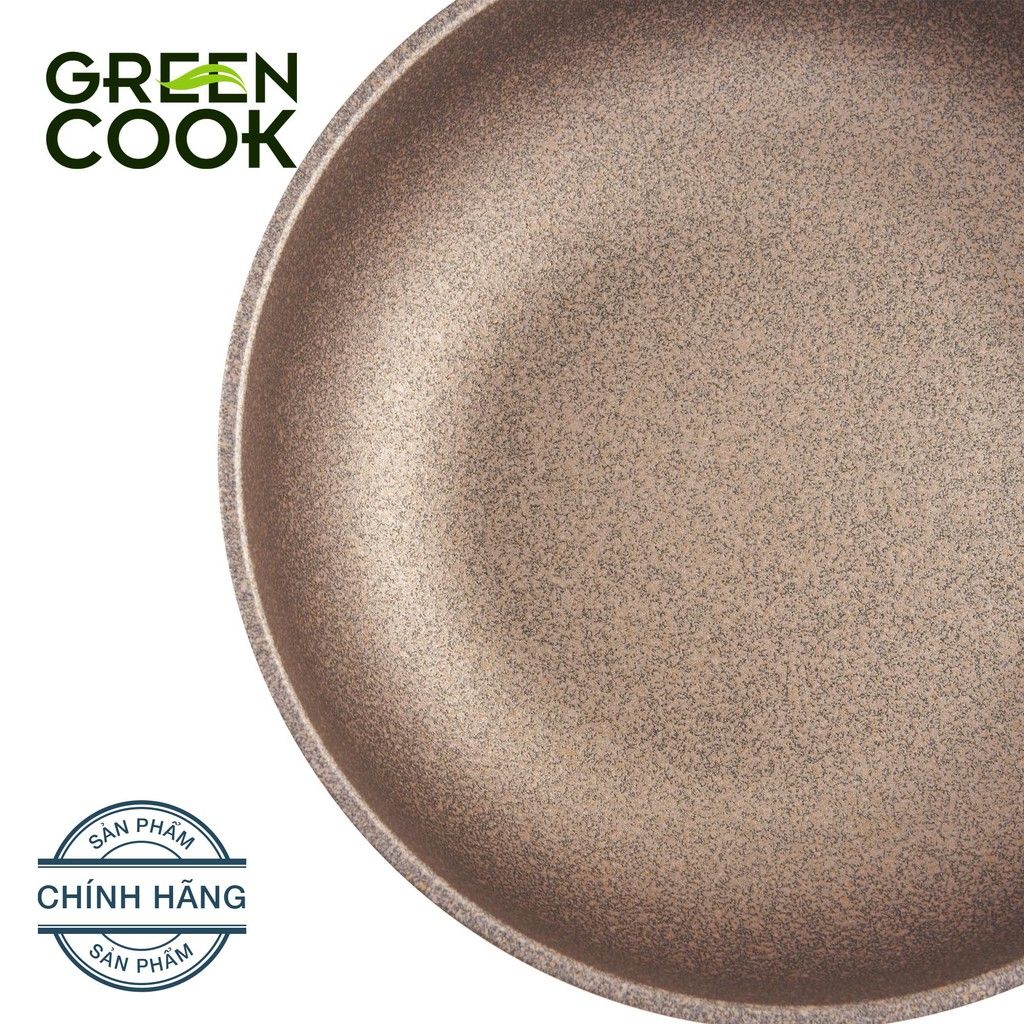 Chảo chống dính bếp từ phủ sâu lòng công nghệ Hàn Quốc kiểm định an toàn sức khoẻ Green Cook GCP05