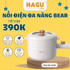 Nồi Lẩu Điện Đa Năng Hầm Cháo, Nấu Mì, Nồi Lẩu Mini Đa Năng, Chiên Rán, Quánh Nấu Cháo 1.6L Bear DRG-P16M2/DRG-E15P2