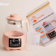 Ấm đun nước pha sữa, bình đun nước Coco Bear 1.2 lít hâm sữa cho bé - TẶNG KHAY HÂM SỮA