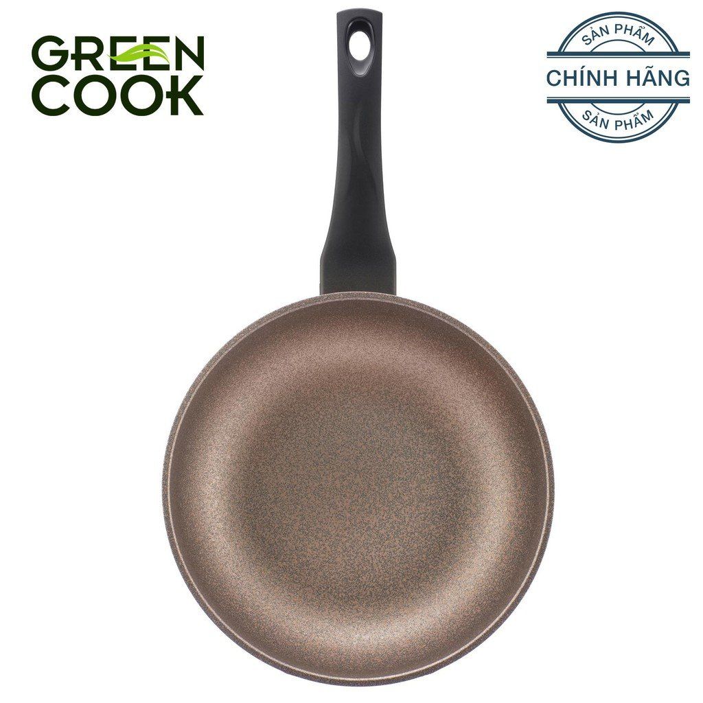 Chảo chống dính bếp từ phủ sâu lòng công nghệ Hàn Quốc kiểm định an toàn sức khoẻ Green Cook GCP05