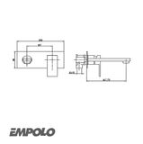 25 1702MB VÒI LAVABO ÂM TƯỜNG ĐEN